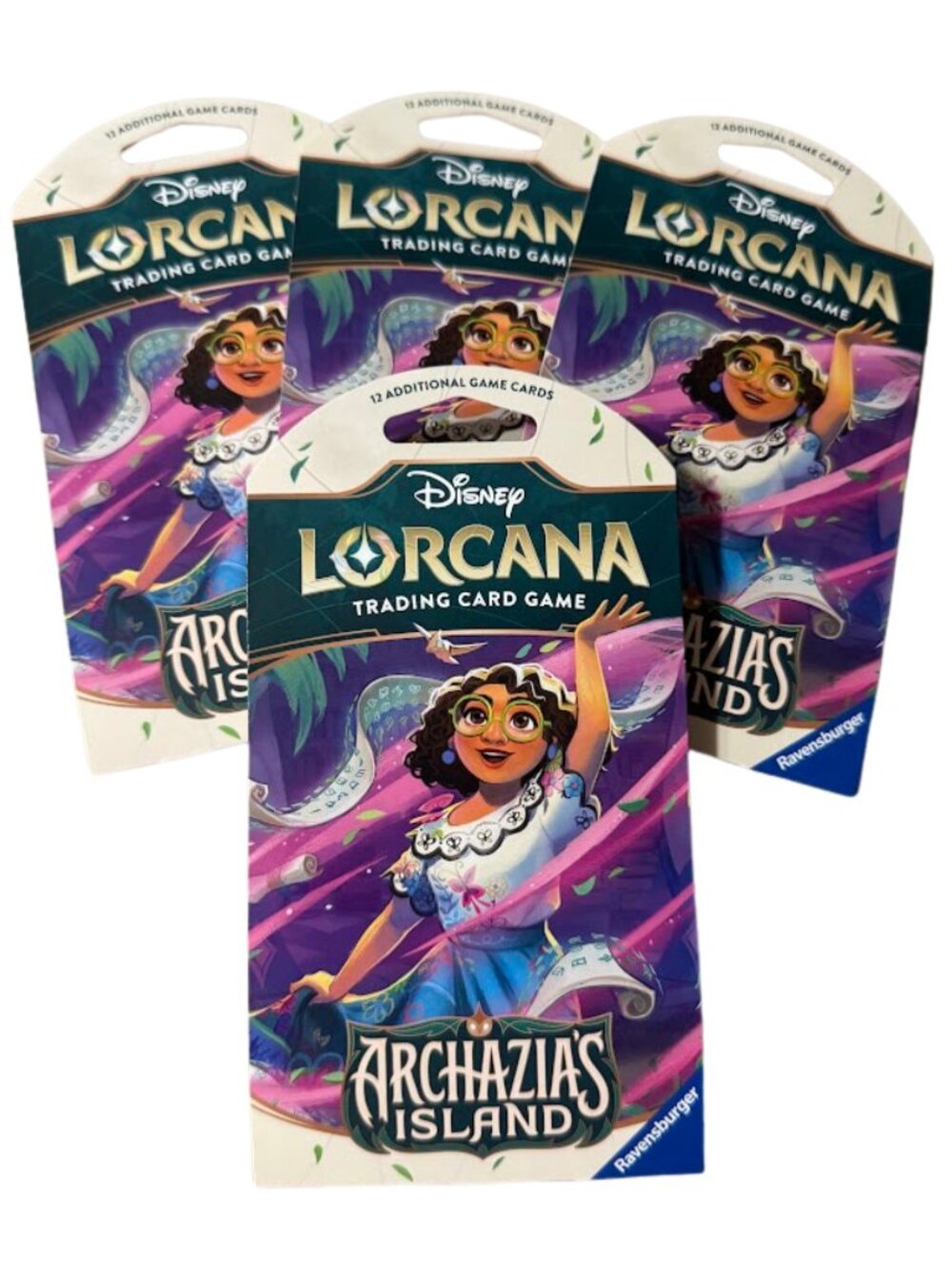 Lot (4) Disney Lorcana TCG: Archazia's Island Sleeved Booster Packs - Mirabel